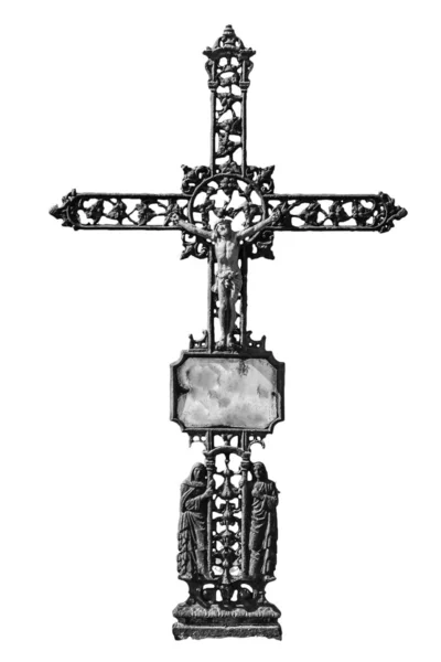 Jésus-Christ sur une croix de fer forgé — Photo
