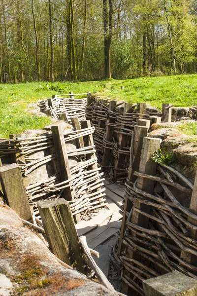 Bayernwald tranchée en bois de la Première Guerre mondiale — Photo