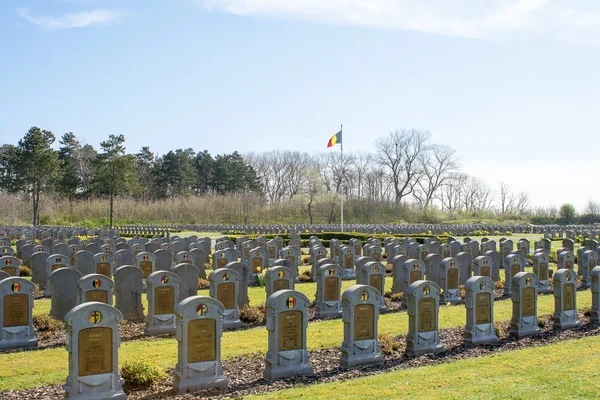 Cimetière belgique guerre mondiale 1 soldats tombés au combat — Photo