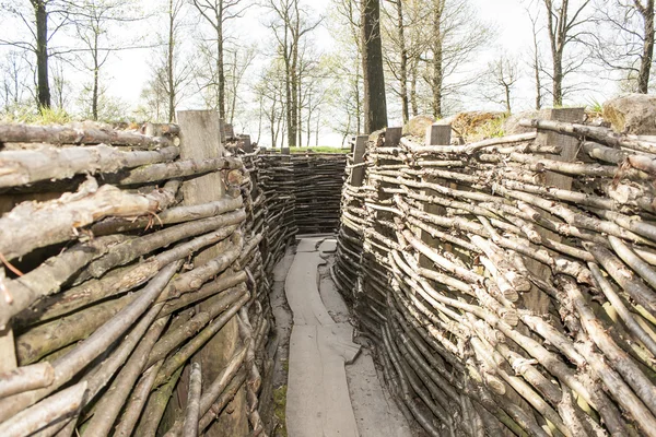 Trinchera de madera Bayernwald de la Primera Guerra Mundial —  Fotos de Stock