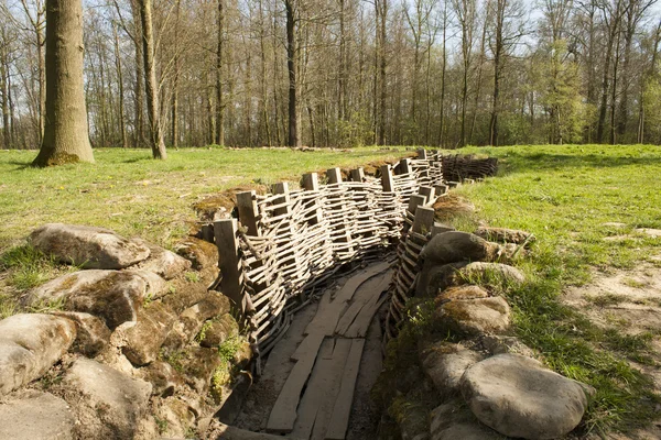 第 1 次世界大戦の bayernwald 木製トレンチ — ストック写真