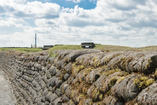 Loopgraaf van dood Wereldoorlog 1 België Vlaanderen velden — Stockfoto