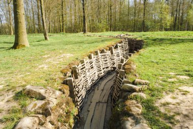 Bayernwald wooden trench of world war 1 clipart