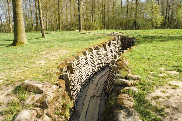 第 1 次世界大戦の bayernwald 木製トレンチ — ストック写真