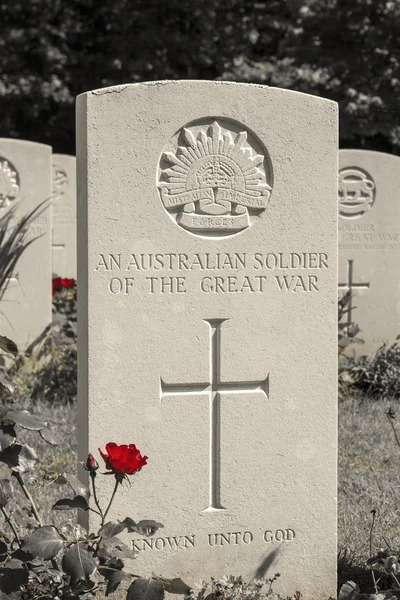 Australijski żołnierz Wielkiej Wojny ww1 — Zdjęcie stockowe