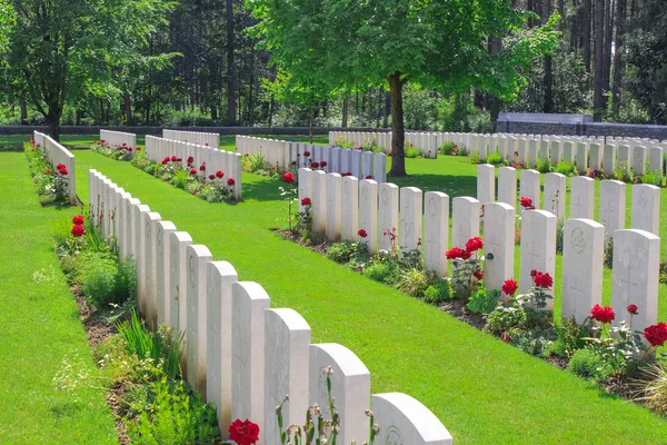 Brytyjski cmentarz nowej wojny światowej 1 Flandrii pola Obrazek Stockowy