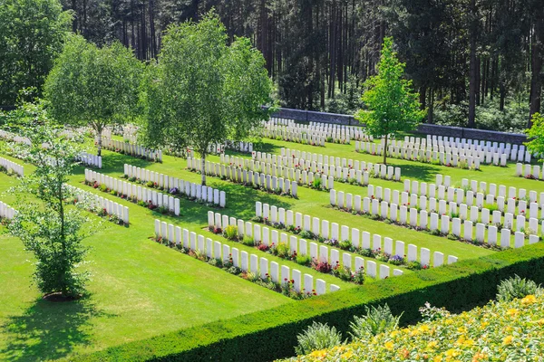 Új brit temető világháború 1 Flandria mezők — Stock Fotó