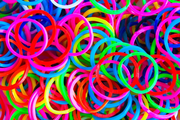 Colorful background rainbow colors rubber bands loom — Stock Photo, Image