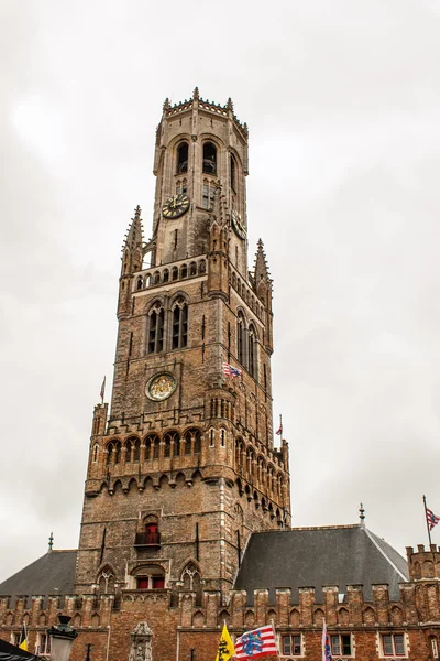 Starý kostel v Belgii Flander město Bruggy — Stock fotografie