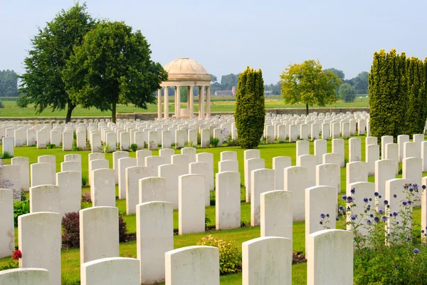 Bedford House Hřbitov první světová válka Ypres Flander Belgie — Stock fotografie