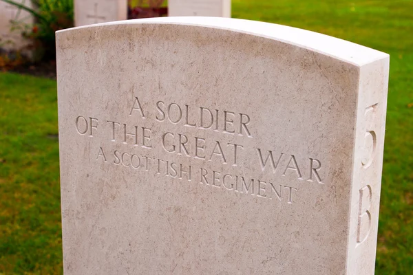 A soldier of the great war Scottish regiment — Stock Photo, Image