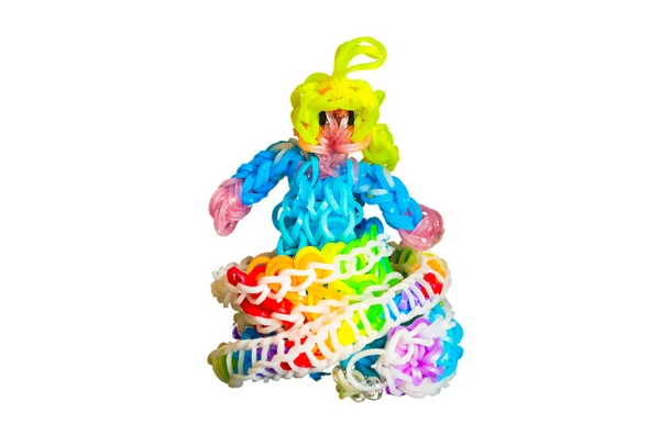 Rainbow ткацкие резиновые ленты принцесса с красочным браслетом — стоковое фото