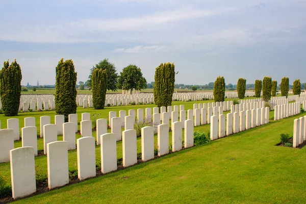 Bedford House Cemetery world war one Ypres Flander Belgium — Stock Photo, Image