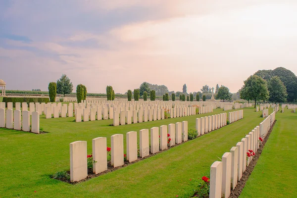 Bedford House Mezarlığı 1. Dünya Savaşı Ypres Flander Belçika — Stok fotoğraf