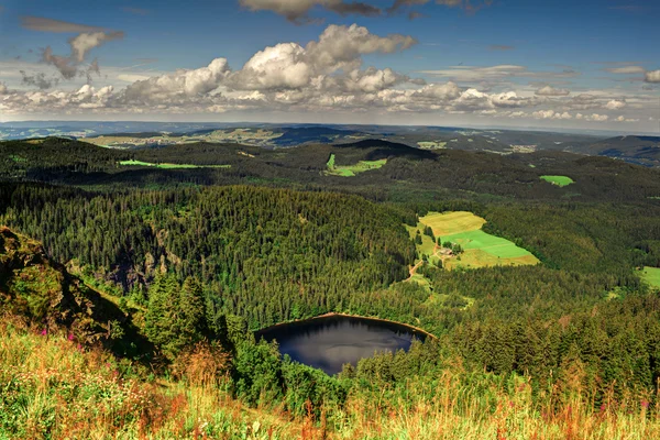 Panoráma táj kilátás nyílik a Fekete-erdő, Németország Stock Kép