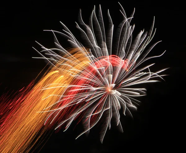 Strana szene mit feuerwerk — Stock fotografie