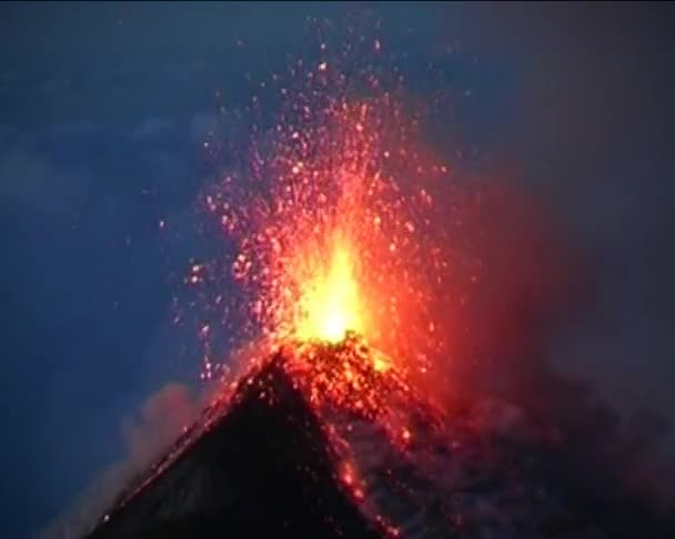 Volcán Erupción Volcán Stromboli Erupción — Vídeos de Stock