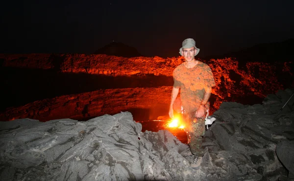 stock image Volcano Erta Ale in Ethiopia