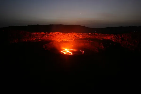 Vulkan erta ale in äthiopien afrika — Stockfoto