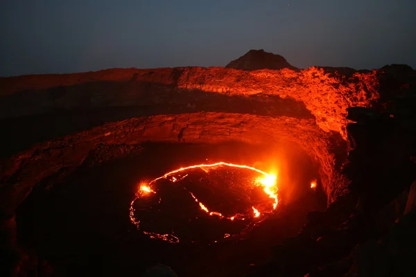 Vulkan erta ale in äthiopien afrika — Stockfoto