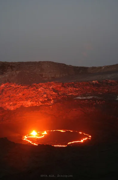 火山岩浆在埃塞俄比亚非洲 — 图库照片
