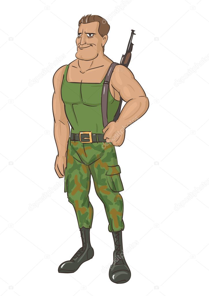 military man, caricature