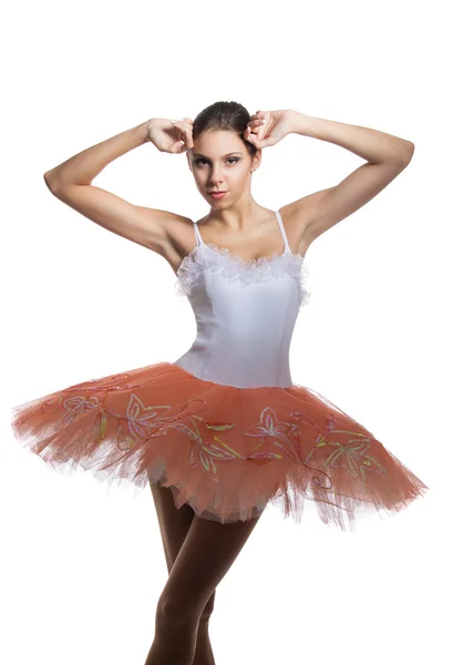 Ballerina  on a white background — Stock Photo, Image