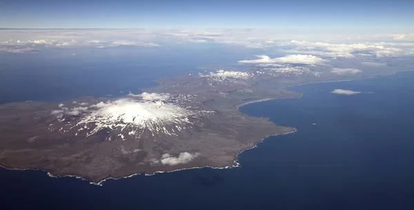IJsland vanuit de lucht Stockafbeelding