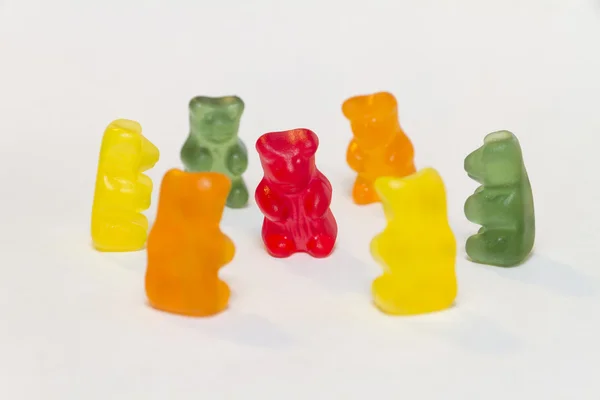 Gummy bear w koło — Zdjęcie stockowe