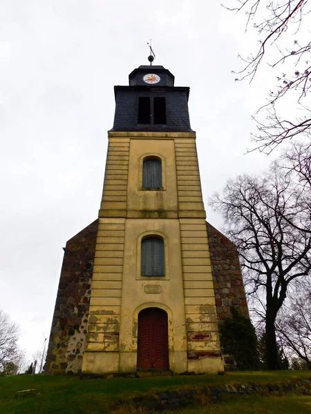 Evangelický Vesnický Kostel Uckermarku — Stock fotografie