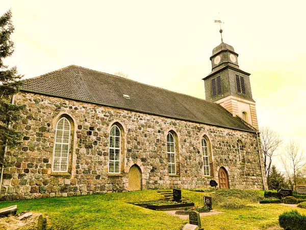 Evangelische Dorpskerk Uckermark — Stockfoto