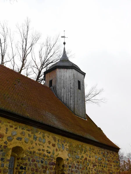 Evangélikus Falu Templom Századból — Stock Fotó