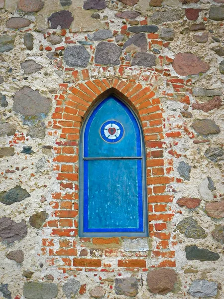 Vidriera Iglesia Gótica Primitiva Del Siglo Xiii — Foto de Stock