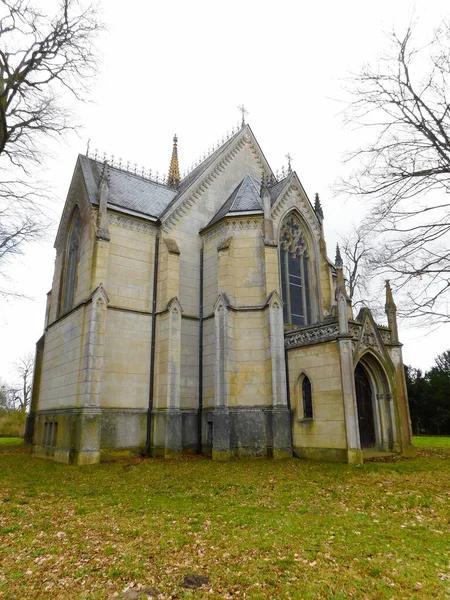 Neo Gothic Castle Church North West Uckermark — Stok fotoğraf