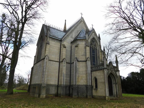 Neo Gothic Castle Church North West Uckermark — Stockfoto