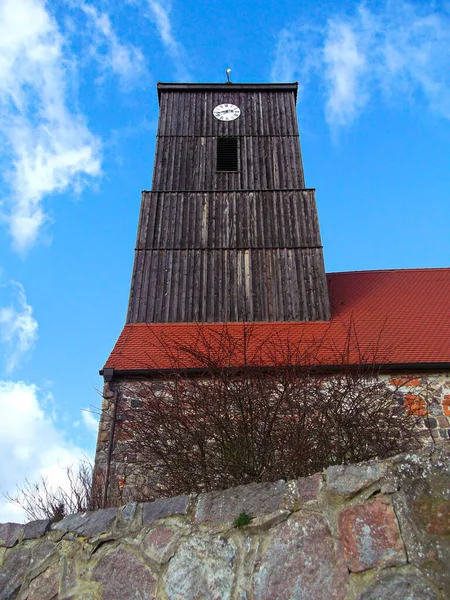 Evangelische Dorfkirche Der Uckermark — Stockfoto