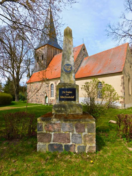 Memorial Front Michaelskirche Inscription Peace Friendship Peoples — Fotografia de Stock