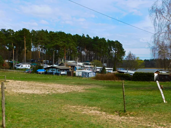 Campingplats Vid Sjön Uckermark — Stockfoto