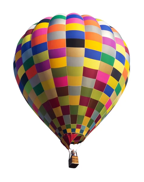 Kleurrijke hete luchtballon geïsoleerd op wit — Stockfoto