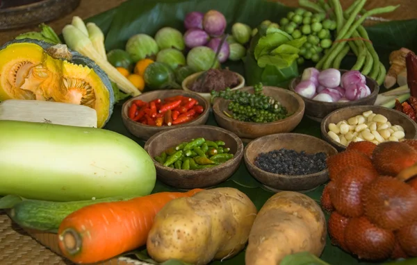 Set di ingredienti per la cucina tailandese — Foto Stock