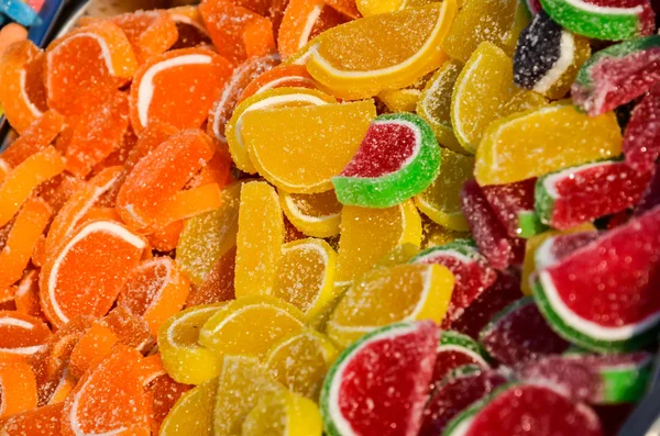 Färgglada gummy karameller — Stockfoto