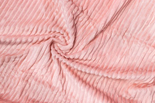 Tela suave de lana de color rosa pastel con líneas. Textura para fondo —  Fotos de Stock