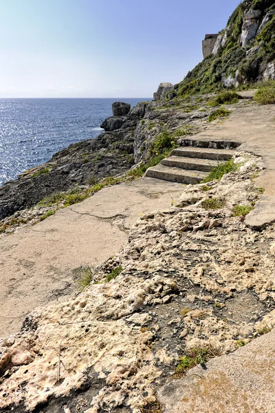 Weg entlang der Küste in cala figuera — Stockfoto