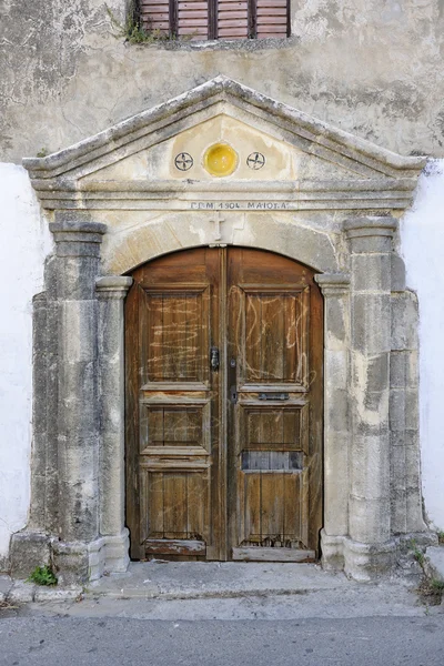 Oude deuropening in episkopi — Stockfoto