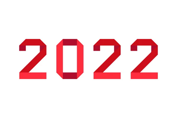 2022年新年图解 平面设计中的矢量 — 图库矢量图片