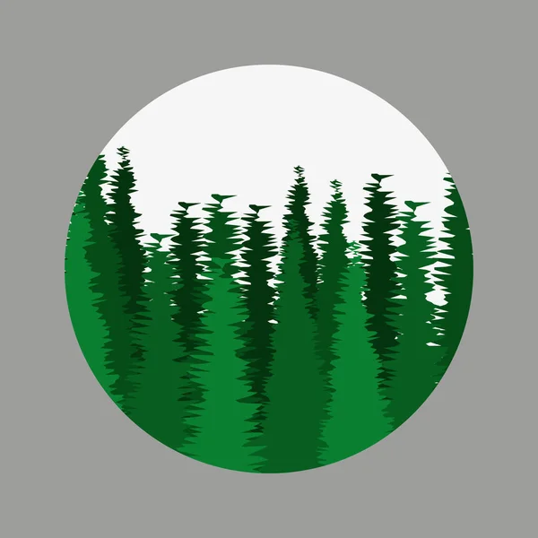 Logotipo Ilustración Forestal Ilustración Vectorial Diseño Plano — Vector de stock