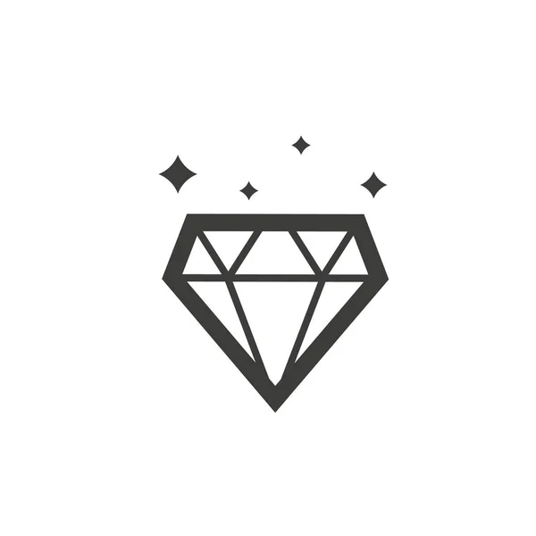 Diamant Icoon Vector Illustratie Plat Ontwerp — Stockvector