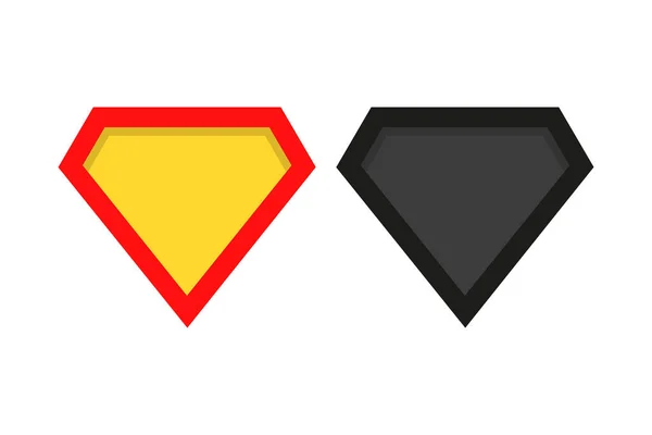 Superman Logo Iconen Witte Achtergrond — Stockvector