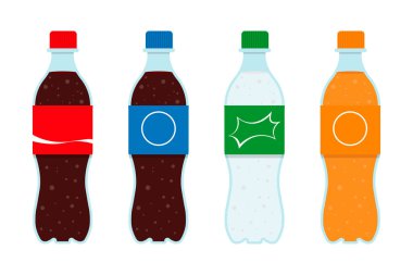İçecek Markaları logosu seti, vektör çizimi