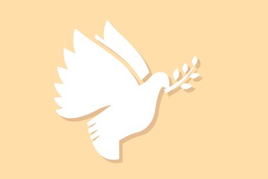 Güvercin kuş ikonu. düz resimleme 